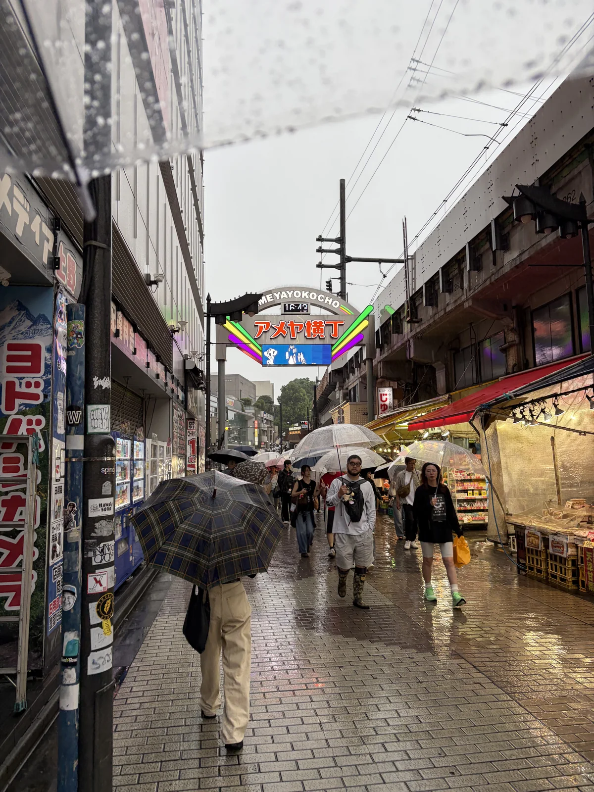 雨中的上野御徒町街区